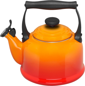 Orange kettle PNG image-8709